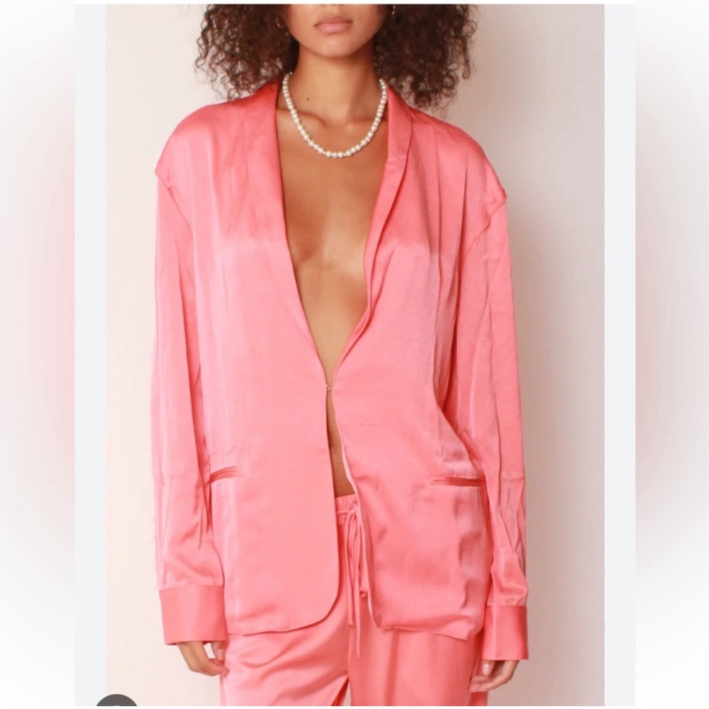 NWT‎ Baja East Silky Jacket Blazer Medium Baja East Sz 1 Quiet Luxury Minimalist